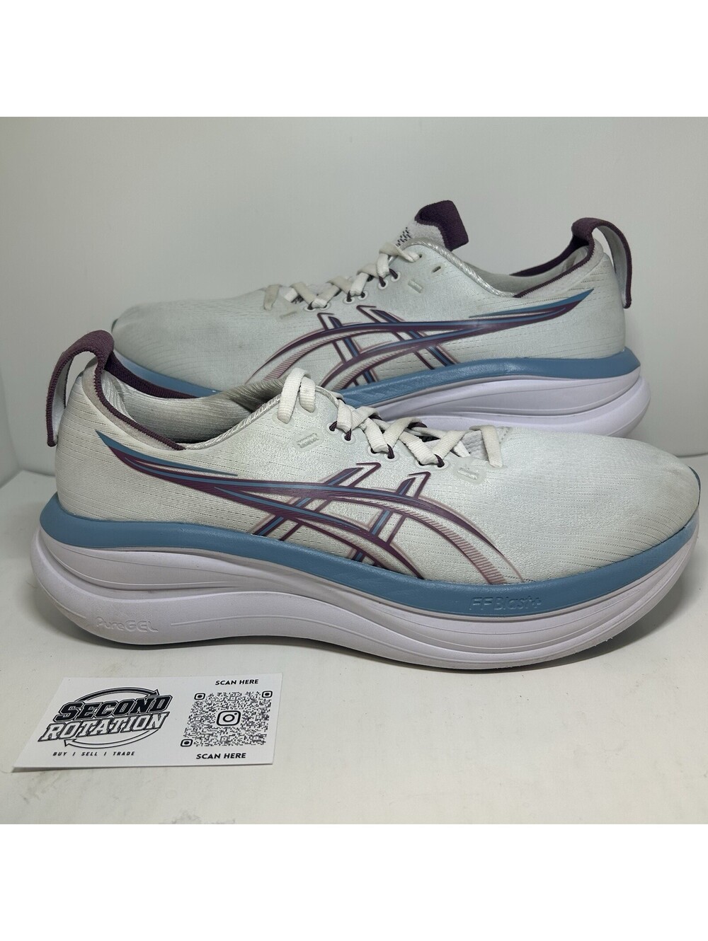 Asics Gel-Nimbus 28 Women Artic Blue Velvet Purple - Size 11 W/9.5 M WIDE
